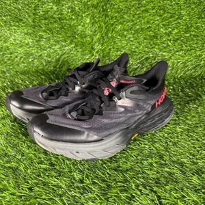 Hoka Speedgoat 5 Gore tex Vibram Hiking Trail Sneakers Black Womens Size 10B‎